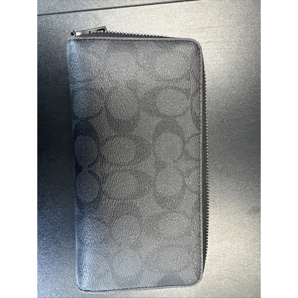 Coach Accordian Wallet in Signature Canvas, coated canvas‎ and leather wallet - Picture 2 of 4